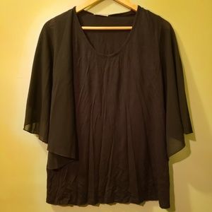 Top with cape sleeves